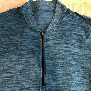 Mens Athletic Lululemon Blue Quarter Zip Breathable T-Shirt